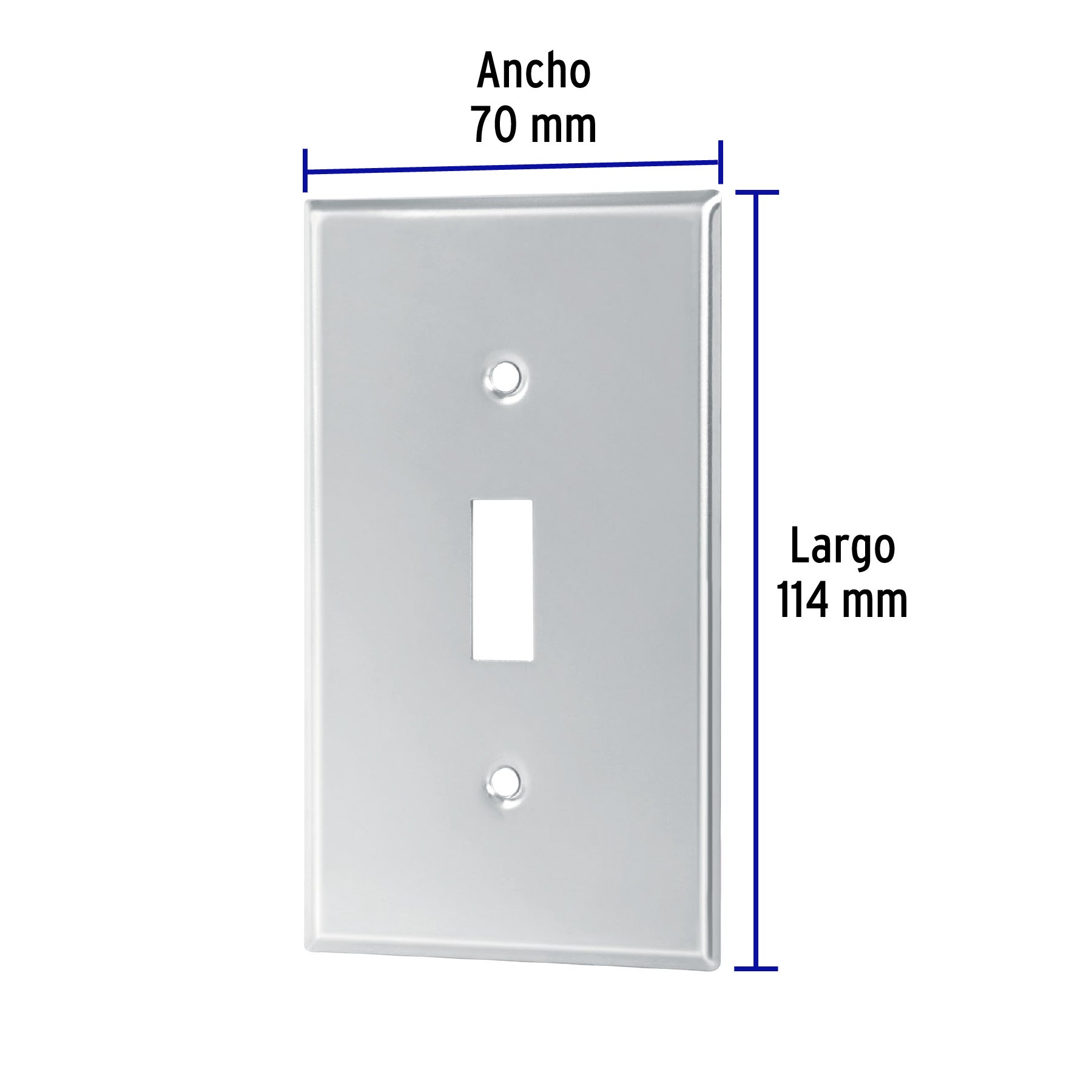 Placa de Acero Inox. para interruptor vertical, Standard PIAP-S 46547 MM00