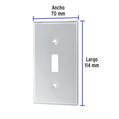 Placa de Acero Inox. para interruptor vertical, Standard PIAP-S 46547 MM00