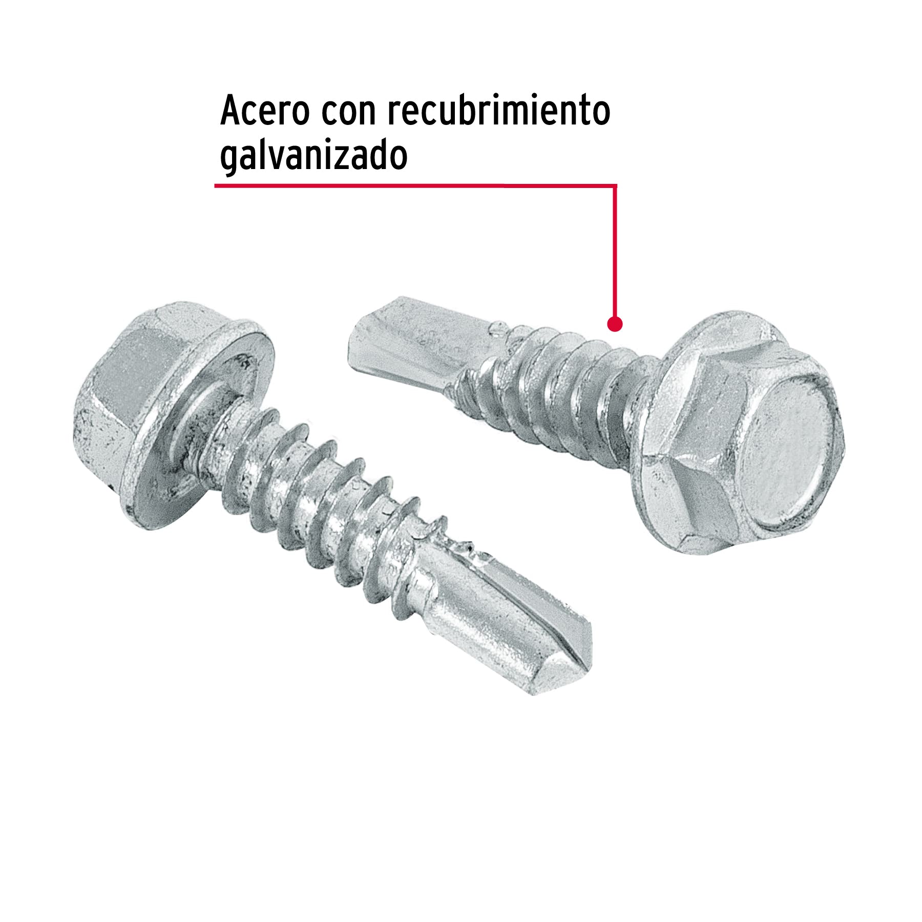 Bolsa con 100 pijas 1' cabeza hexagonal, punta de broca PIBR-1 44401 MM00