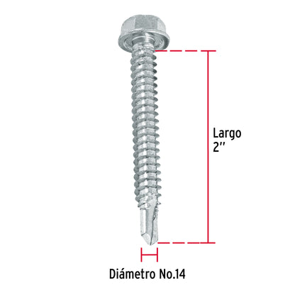 Bolsa con 50 pijas 2' cabeza hexagonal, punta de broca PIBR-2 44404 MM00