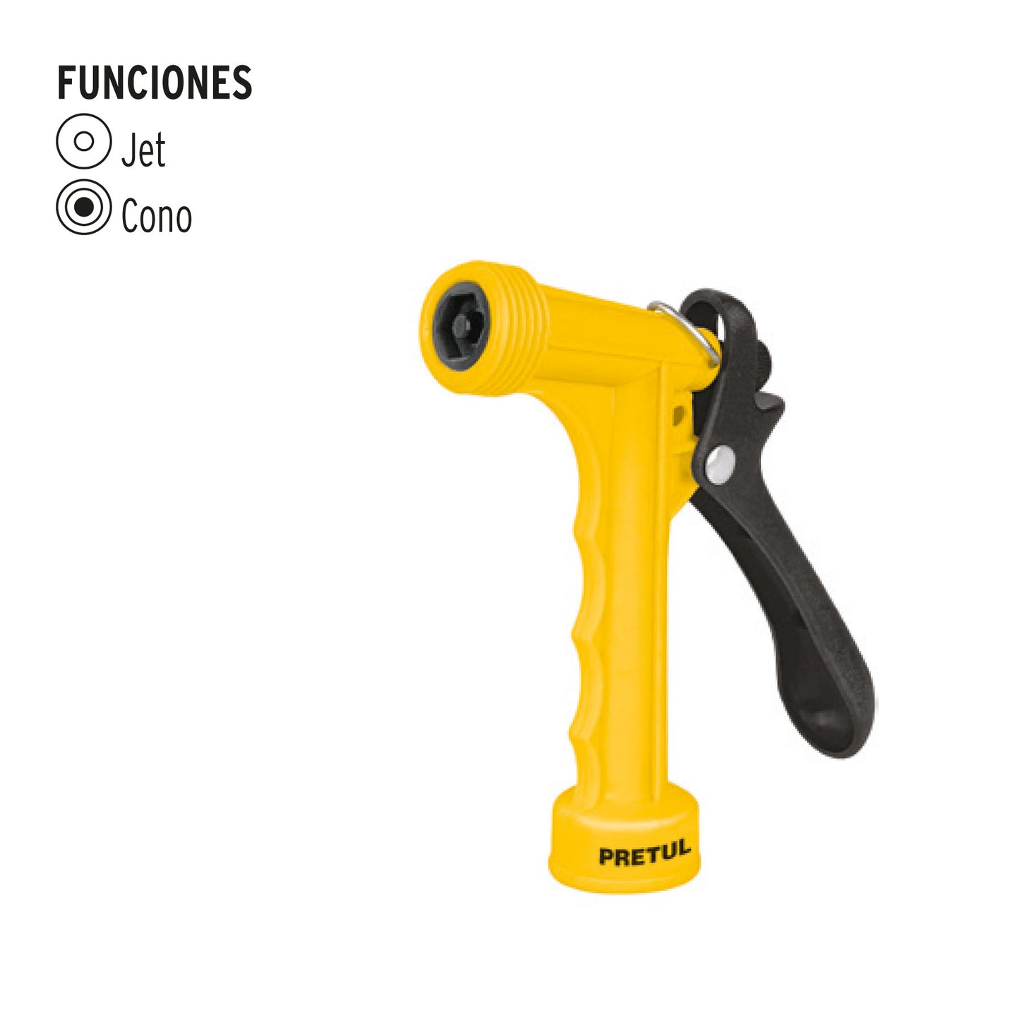 Pistola para riego de 5' de 2 funciones plástica, Pretul PIM-5P 22759 MM00