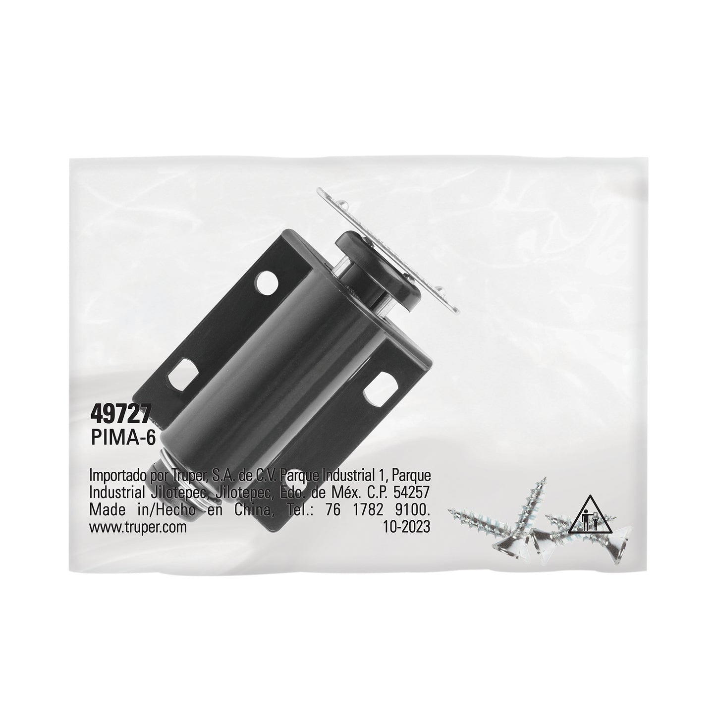 Pistón Magnético para puerta / cajón, negro. Hermex PIMA-6 49727 MM00