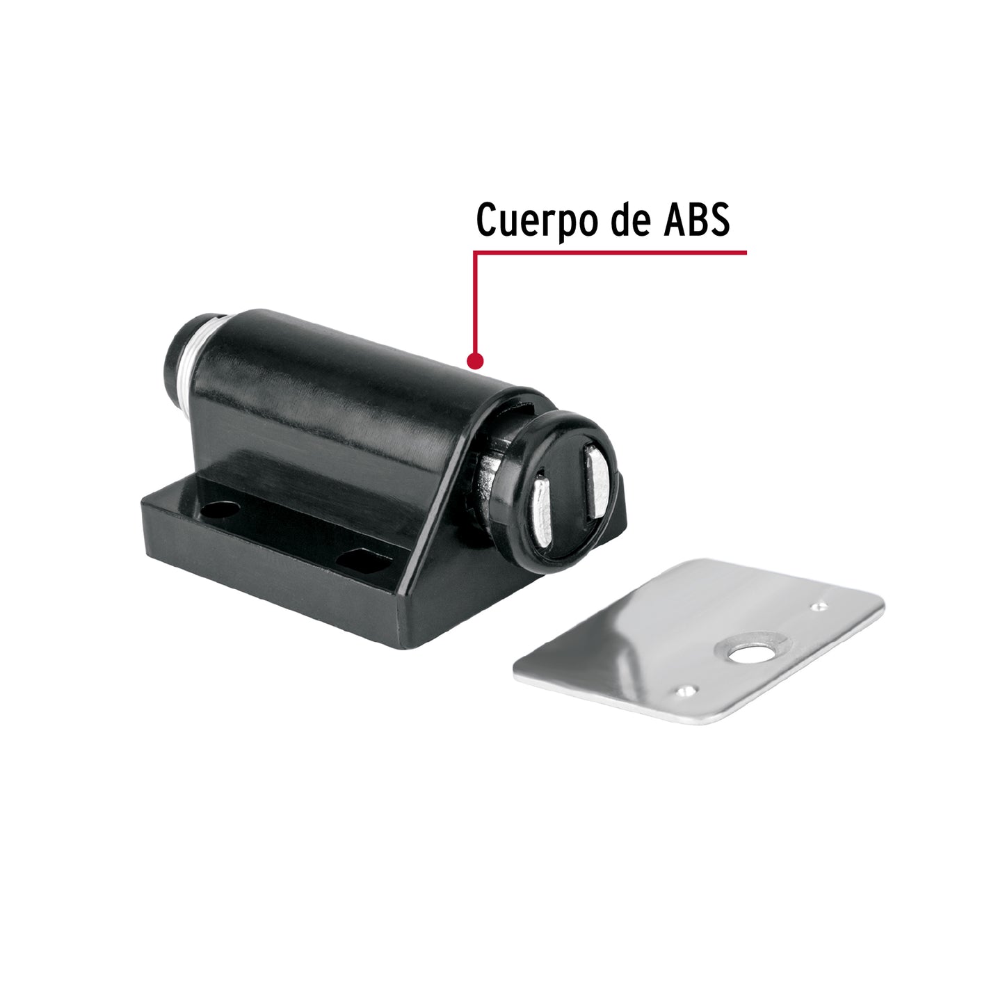 Pistón Magnético para puerta / cajón, negro. Hermex PIMA-6 49727 MM00