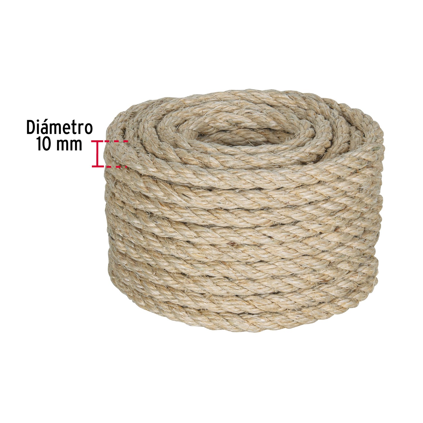 Piola de Sisal de 10 mm x 15 m natural, Fiero PIO-1015S 45659 MM00