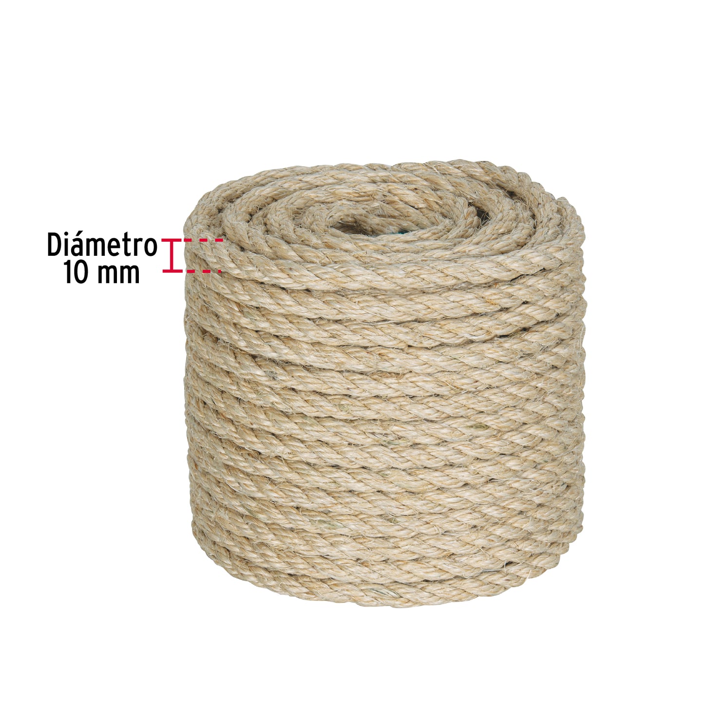 Piola de Sisal de 10 mm x 30 m natural, Fiero PIO-1030S 45660 MM00