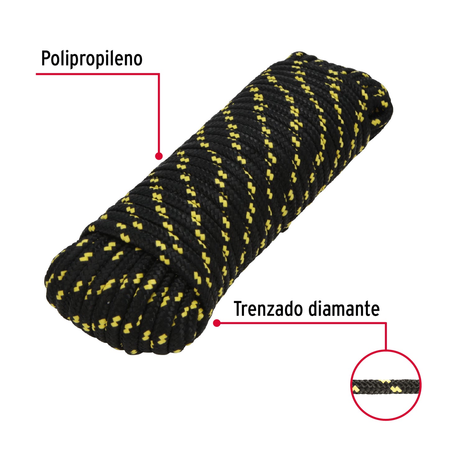 Piola de Polipropileno trenzada, multicolor, 10mm x 30m PIO-1030 47816 MM0