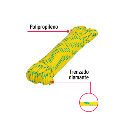 Piola de Polipropileno trenzada, multicolor, 4mm x 15m PIO-415 47807 MM0