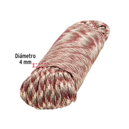 Piola de Nylon Paracord de 4mm x 30 m, camo, Fiero PIO-430NC 49706 MM00