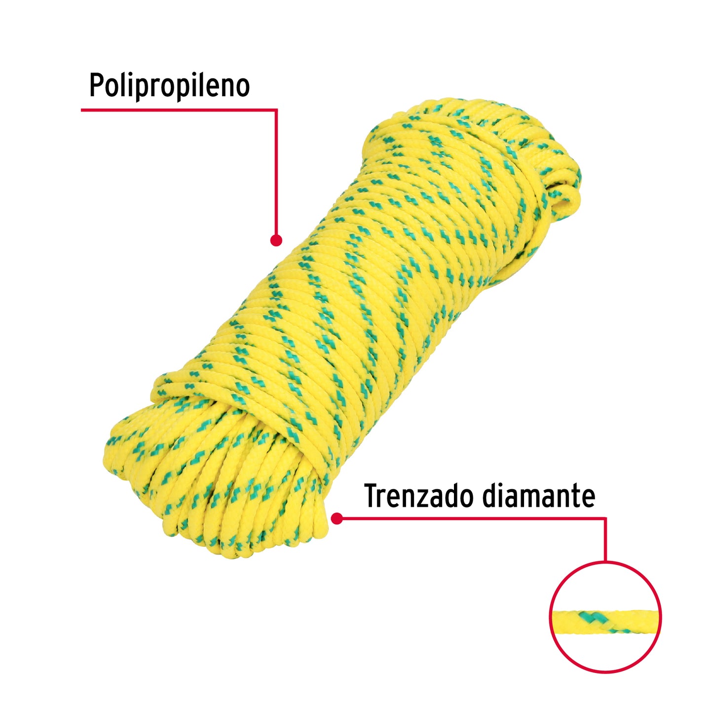 Piola de Polipropileno trenzada, multicolor, 4mm x 30m PIO-430 47812 MM0