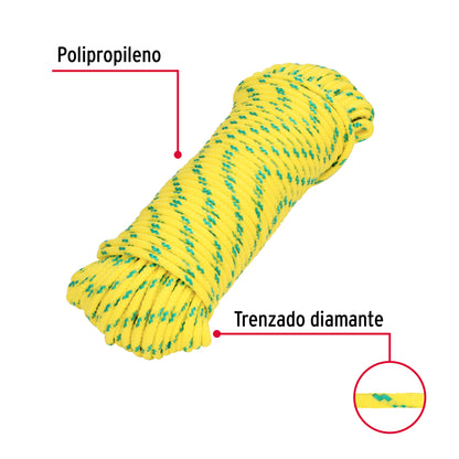 Piola de Polipropileno trenzada, multicolor, 4mm x 30m PIO-430 47812 MM0