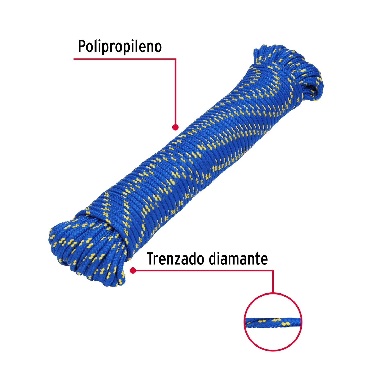 Piola de Polipropileno trenzada, multicolor, 5mm x 30m PIO-530 47813 MM0