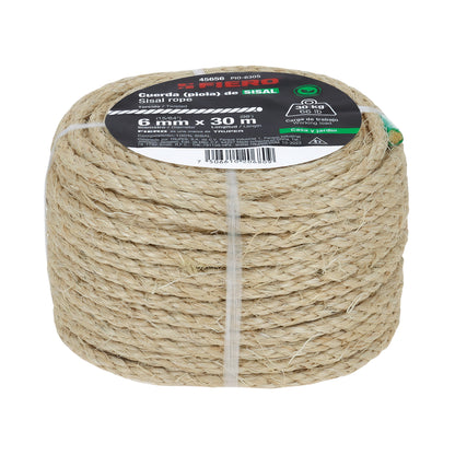 Piola de Sisal de 6 mm x 30 m natural, Fiero PIO-630S 45656 MM00