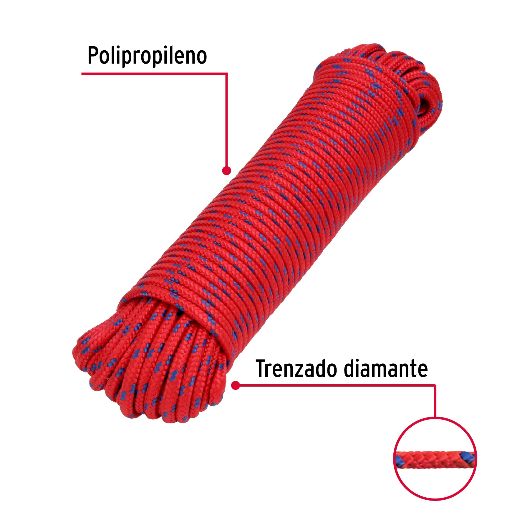 Piola de Polipropileno trenzada, multicolor, 6mm x 30m PIO-630 47814 MM0