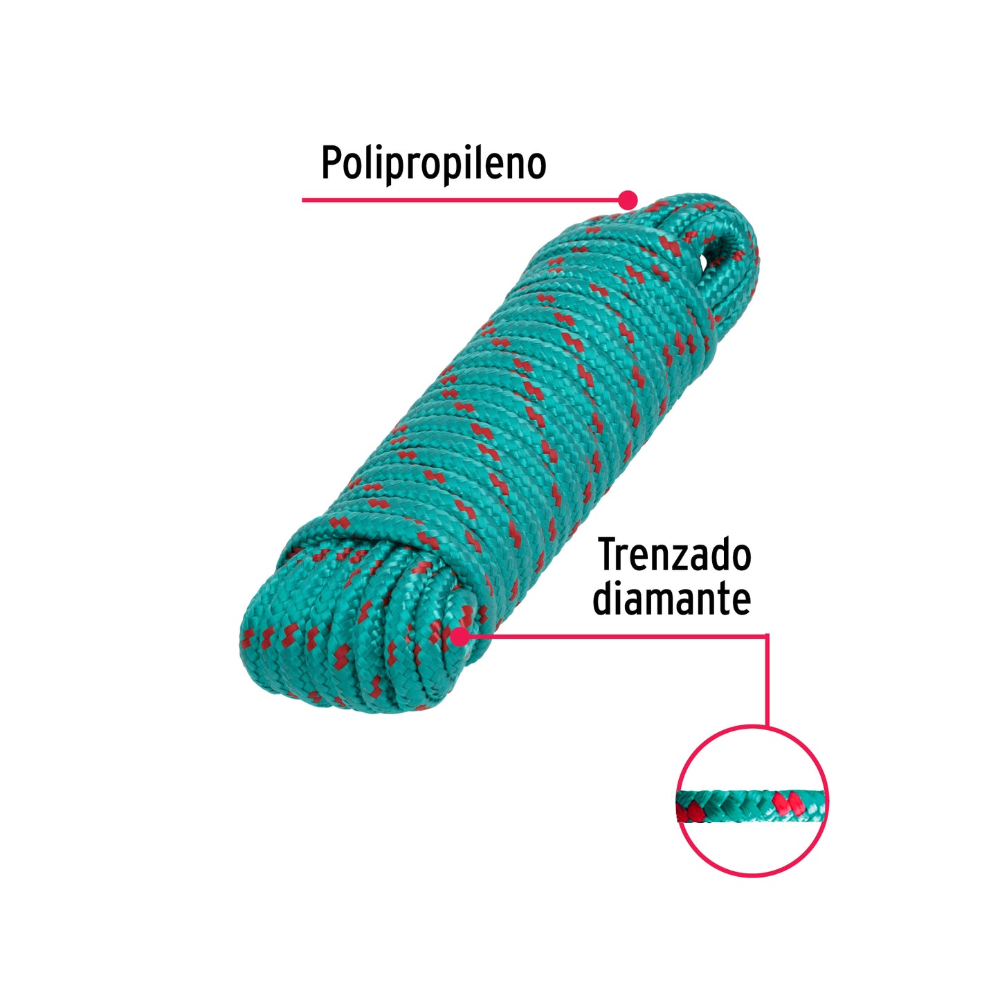 Piola de Polipropileno trenzada, multicolor, 8mm x 15m PIO-815 47810 MM0