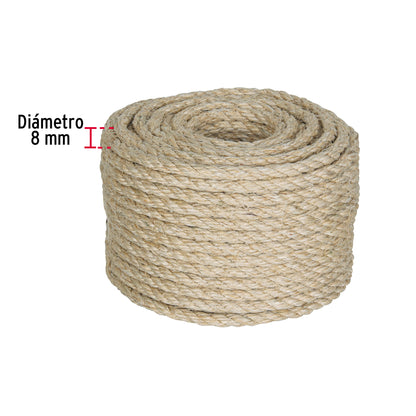 Piola de Sisal de 8 mm x 30 m natural, Fiero PIO-830S 45658 MM00