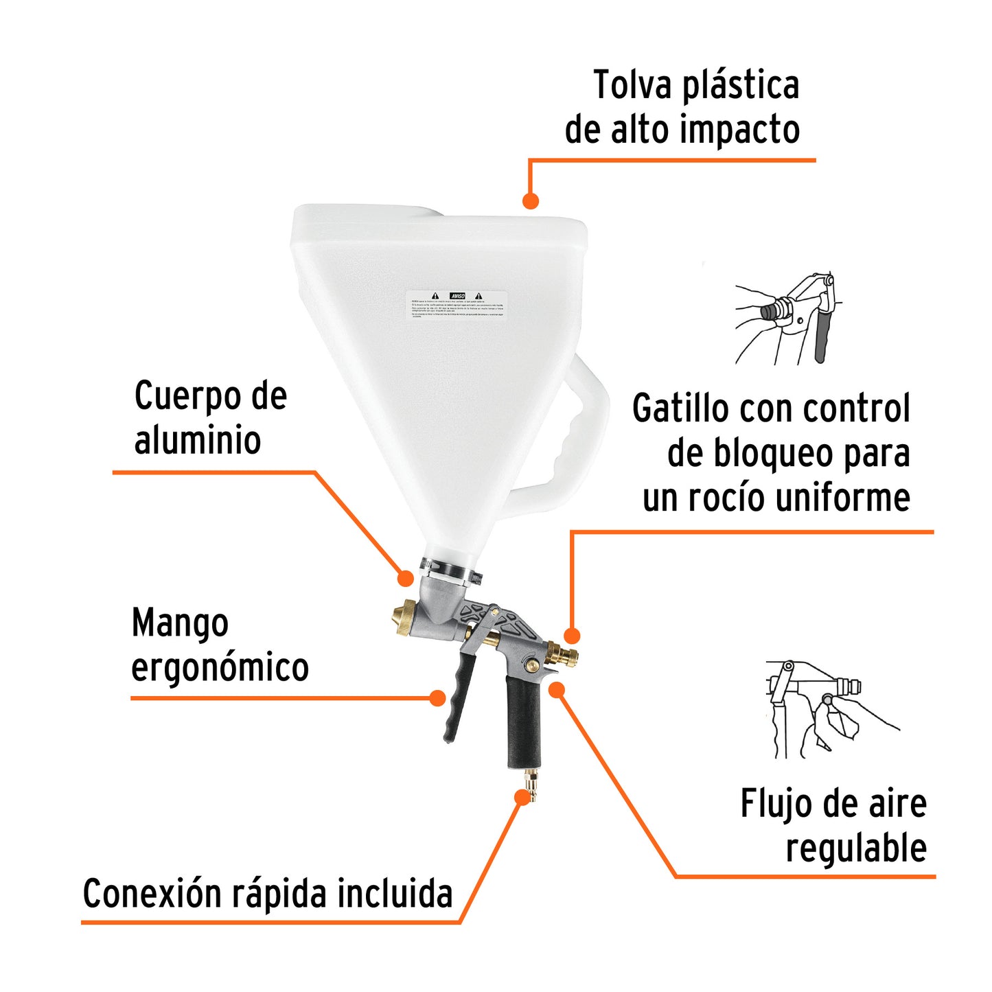 Tirolera neumática, Truper PITI-687 19233 MM0