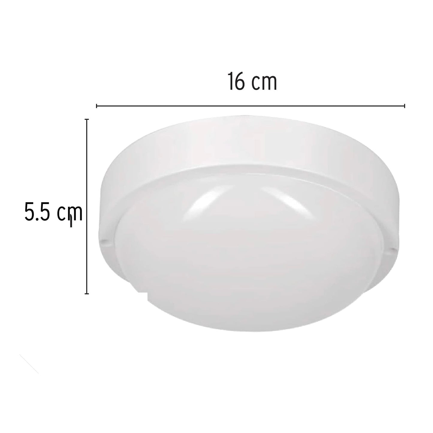 Plafón decorativo de LED 15 W redondo para baño, Volteck PLA-602L 46262 MM0