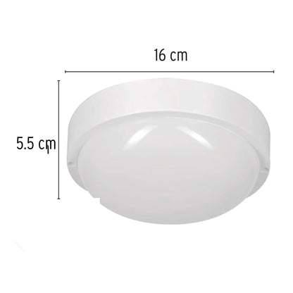 Plafón decorativo de LED 15 W redondo para baño, Volteck PLA-602L 46262 MM0