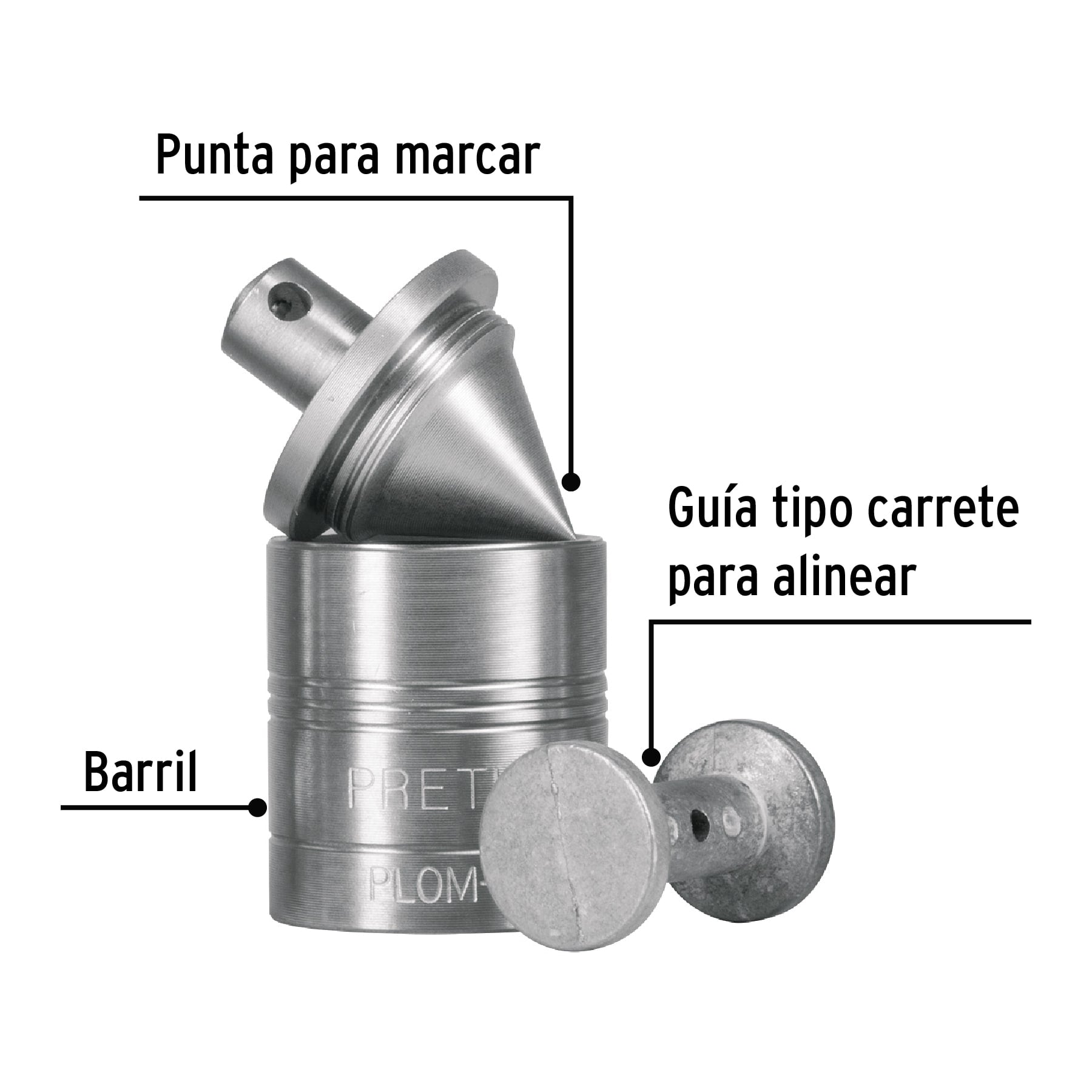 Plomada metálica de 200 g con centro, Pretul PLOM-1Z 22461 MM00