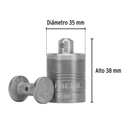 Plomada metálica de 200 g con centro, Pretul PLOM-1Z 22461 MM00