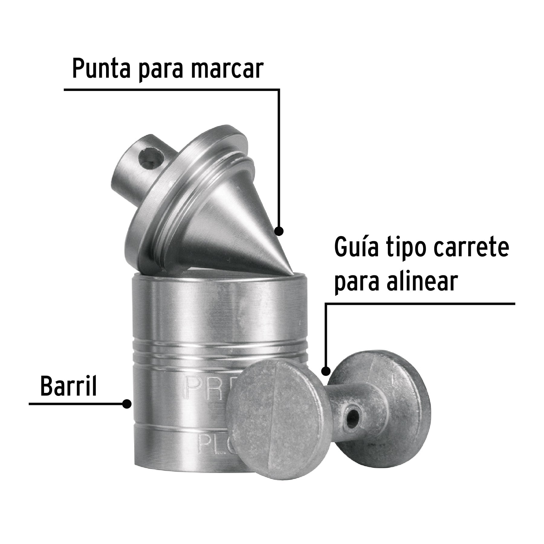 Plomada metálica de 310 g con centro, Pretul PLOM-2Z 22462 MM00