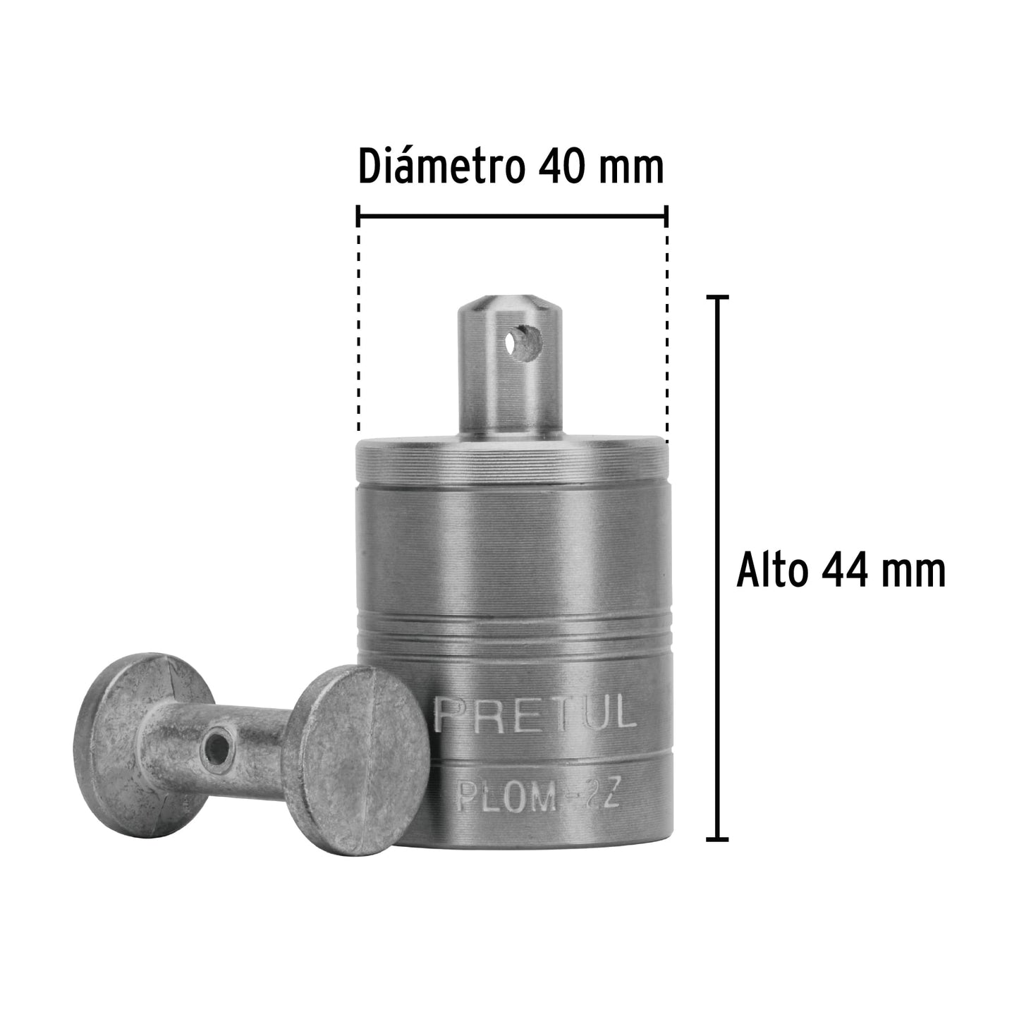 Plomada metálica de 310 g con centro, Pretul PLOM-2Z 22462 MM00