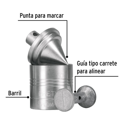 Plomada metálica de 340 g con centro, Pretul PLOM-3Z 22463 MM00