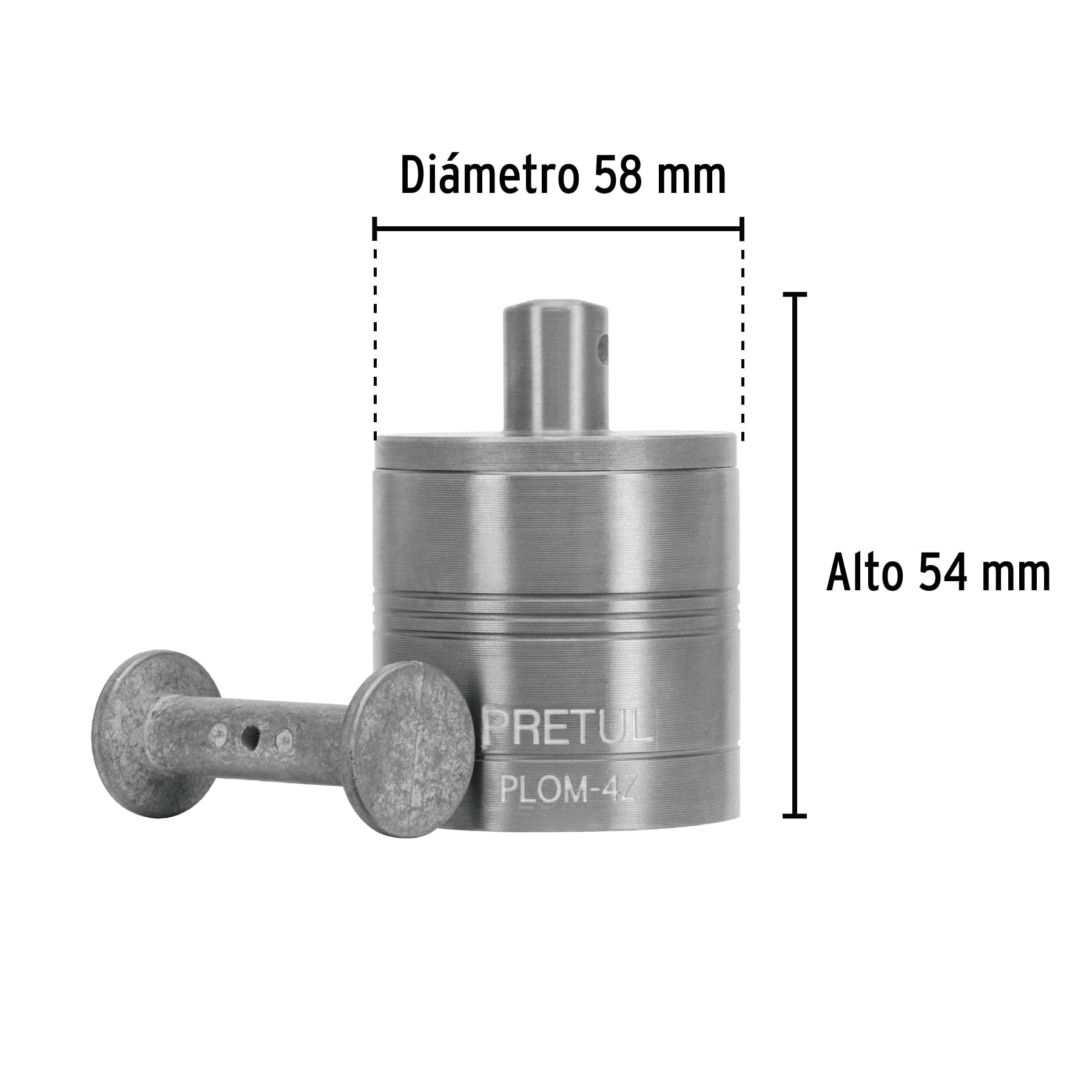 Plomada metálica de 675 g con centro, Pretul PLOM-4Z 22464 MM00