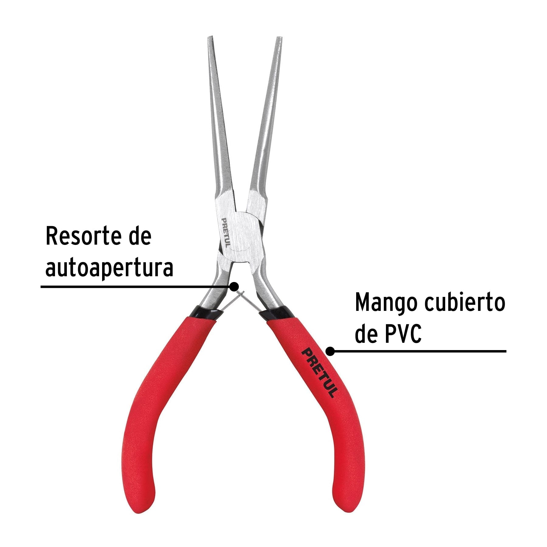 Mini pinza de punta de aguja 6', Pretul PMP-PA4 22665 MM00