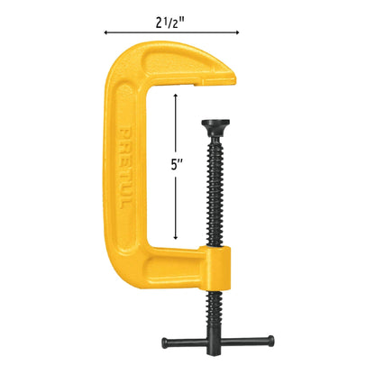 Prensa 5' de hierro dúctil para carpintería, Pretul PNT-5P 27203 MM00