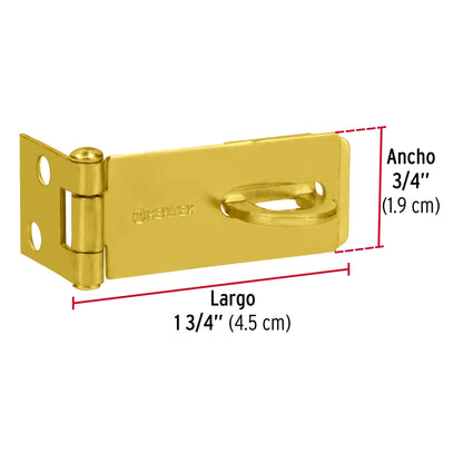 Portacandado de acero latonado 1-3/4', Hermex POCL-175 43730 MM0