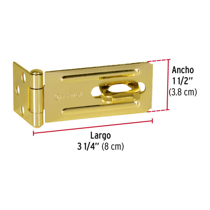 Portacandado de acero latonado 3-1/4', Hermex POCL-325 43740 MM0