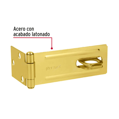 Portacandado de acero latonado 4-1/2', Hermex POCL-450 43745 MM0