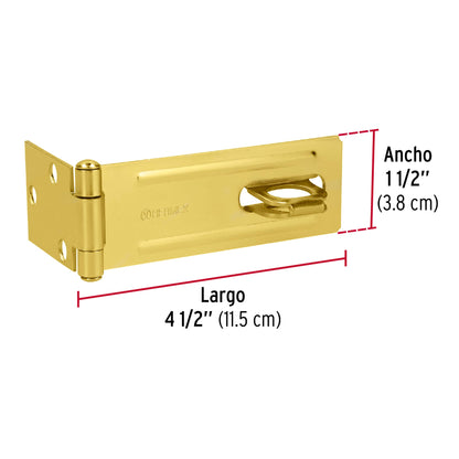 Portacandado de acero latonado 4-1/2', Hermex POCL-450 43745 MM0