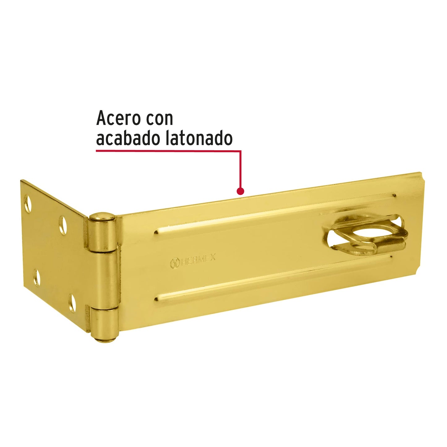 Portacandado de acero latonado 6', Hermex POCL-600 43750 MM0