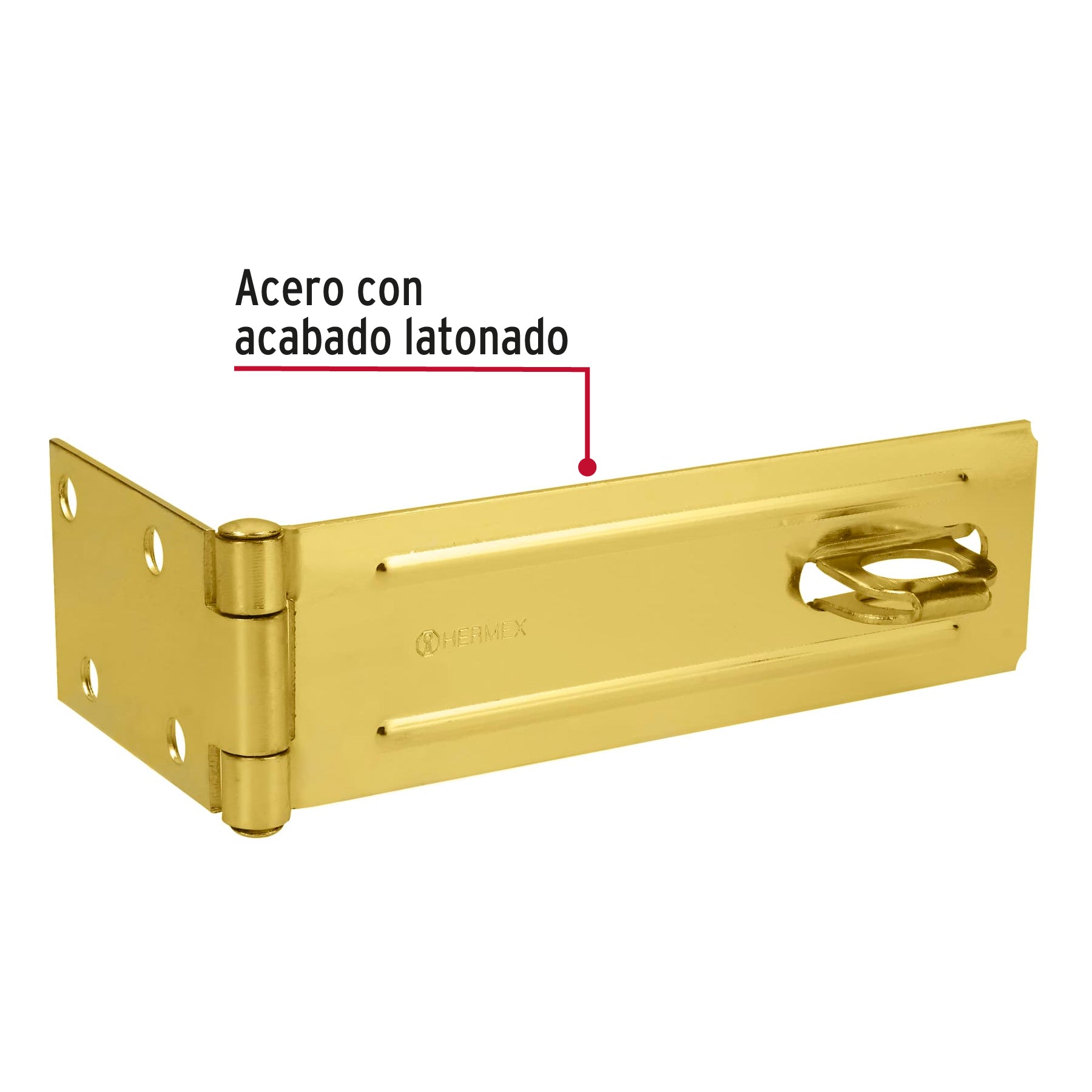 Portacandado de acero latonado 6', Hermex POCL-600 43750 MM0