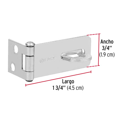 Portacandado de acero zincado 1-3/4', Hermex POCZ-175 43731 MM0