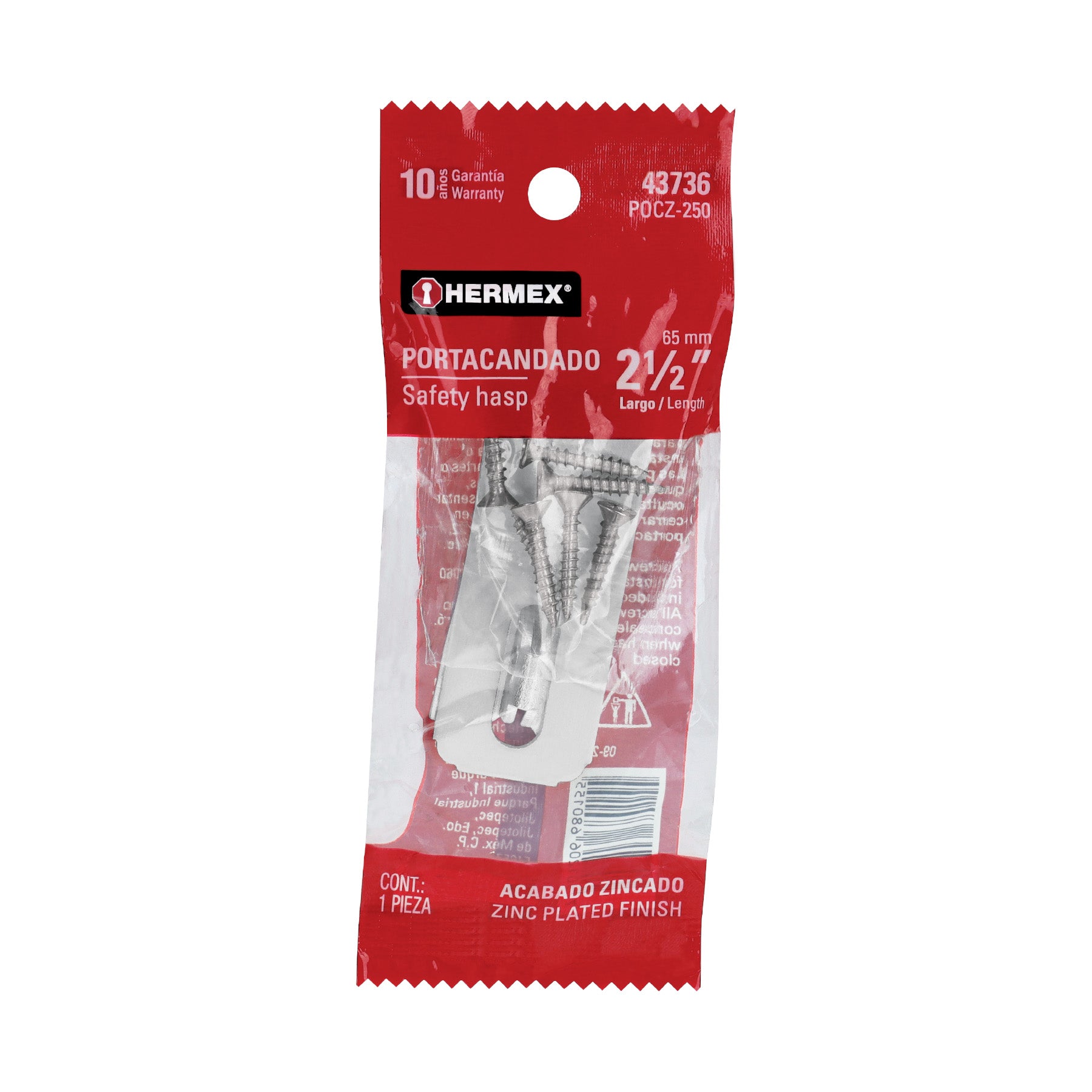 Portacandado de acero zincado 2-1/2', Hermex POCZ-250 43736 MM0