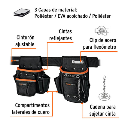 Porta herramientas de poliéster, 16 compartimentos, Expert POHE-16NX 101801 MM00