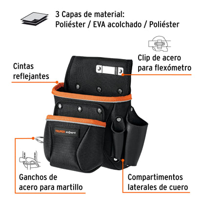 Porta herramientas de poliéster, 6 compartimentos, Expert POHE-6NX 101803 MM00