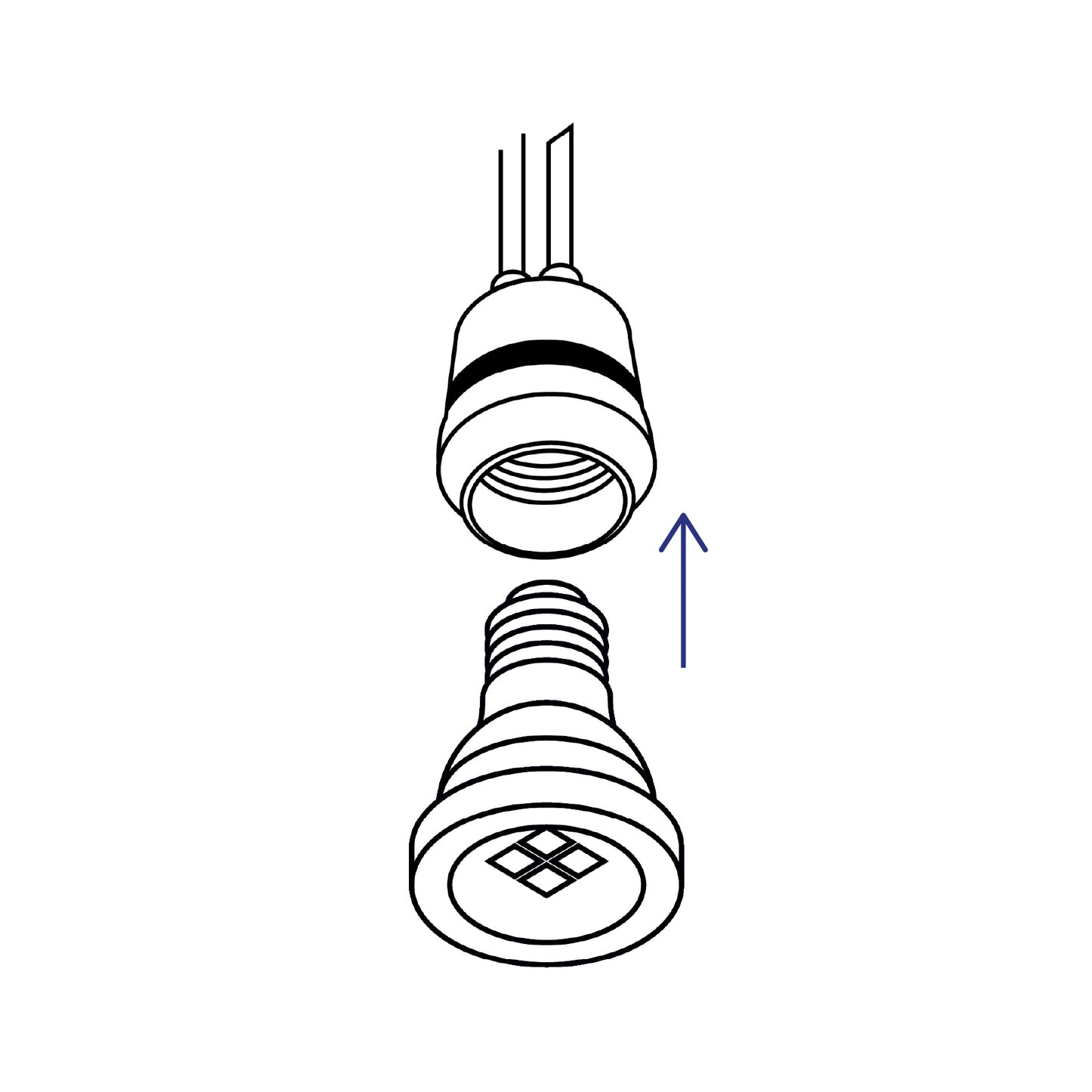 Portalámpara de PVC para intemperie, Volteck Basic POIN-10B 27242 MM00