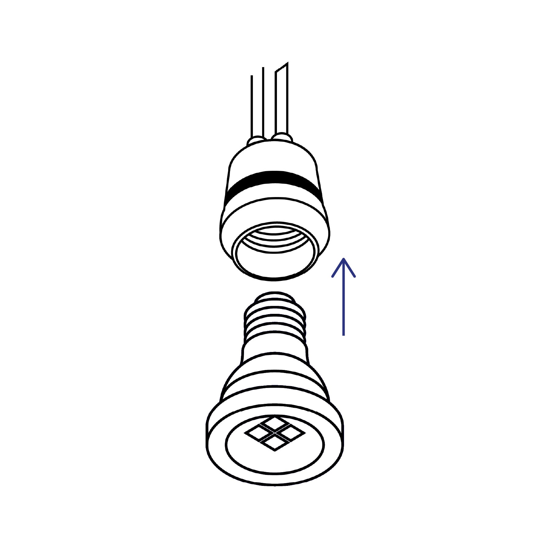 Portalámpara de PVC para intemperie, Volteck Basic POIN-10B 27242 MM00