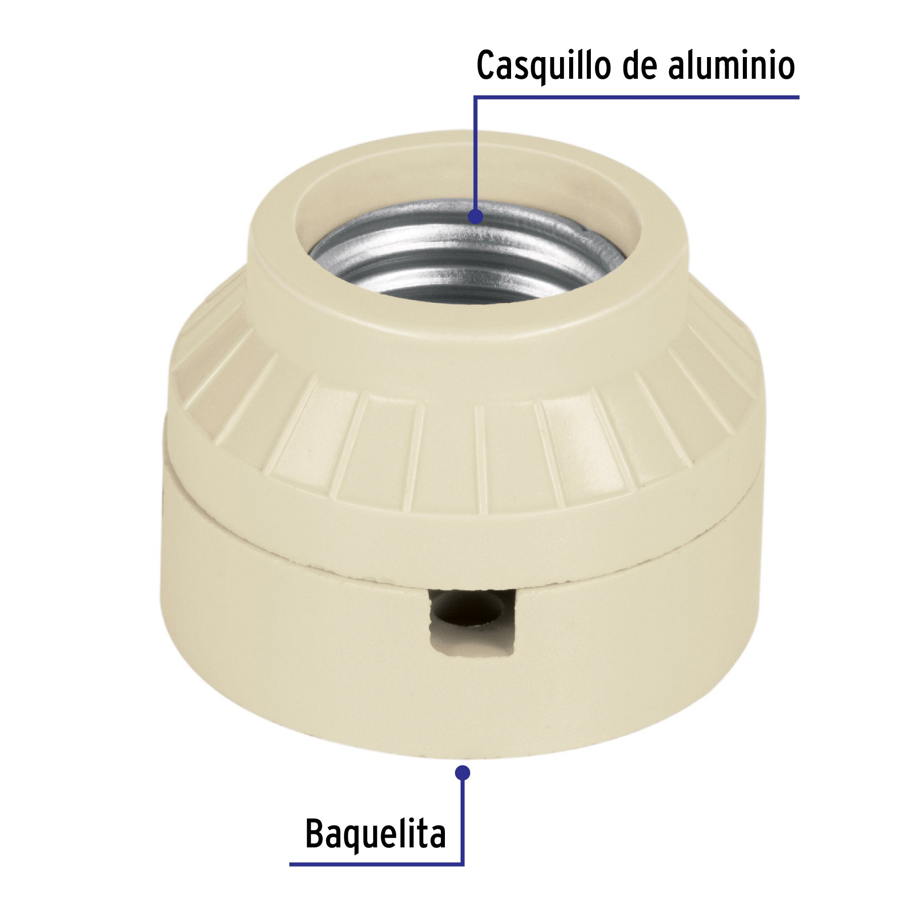 Portalámpara de baquelita, tipo anuncio, Volteck POPL-12 46517 MM00