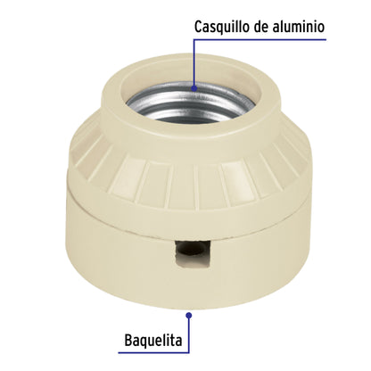 Portalámpara de baquelita, tipo anuncio, Volteck POPL-12 46517 MM00