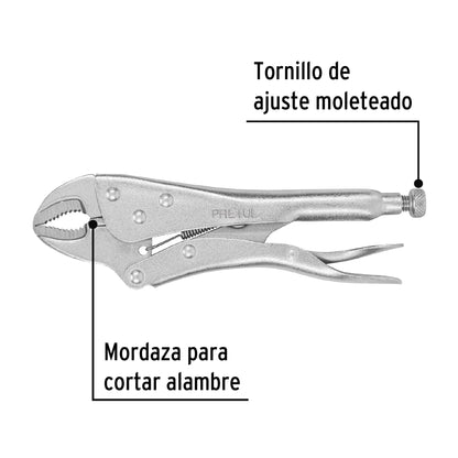 Pinza de presión 10' mordaza curva, Pretul PP-10C 22700 MM0