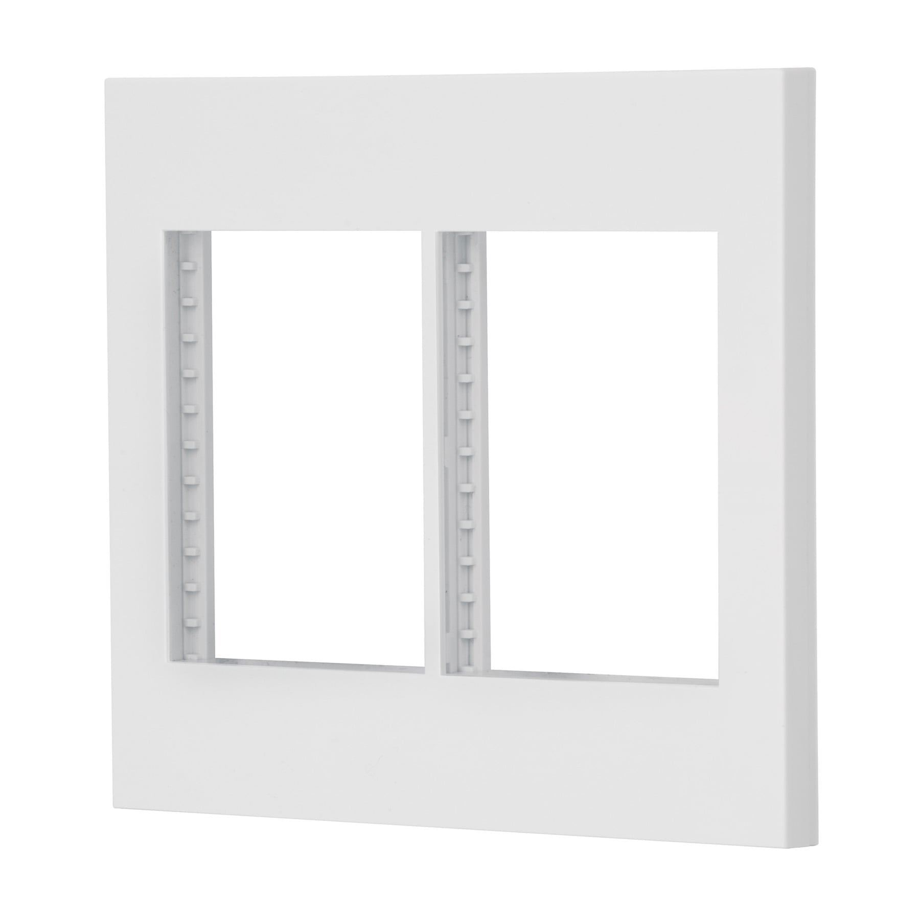 Placa 2 ventanas, 6 módulos, línea Española, color blanco PP6M-EB 47065 MM00