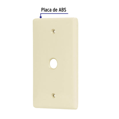 Placa de ABS pasacable, Standard, marfil, Volteck PPAN-S 46403 MM00