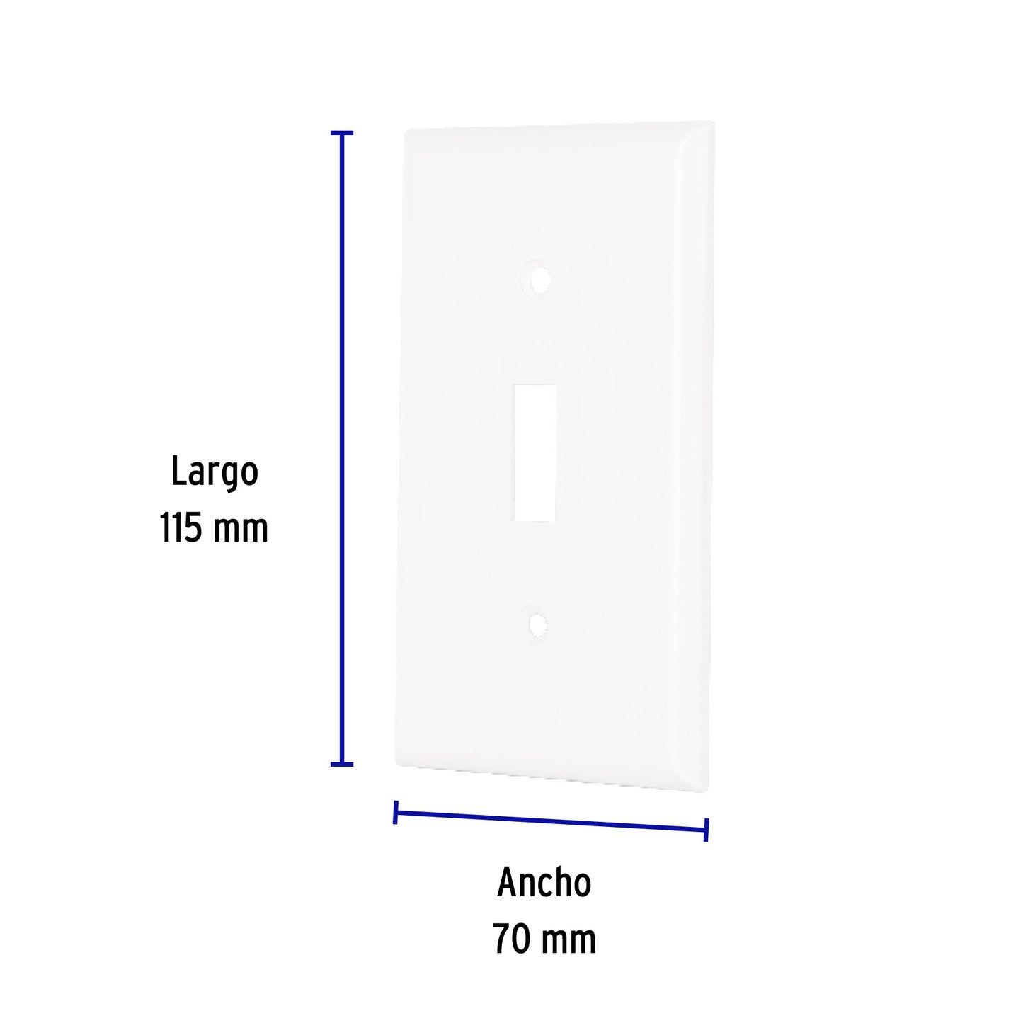 Placa de ABS para interruptor vertical, Standard, blanco PPAP-SB 47726 MM00