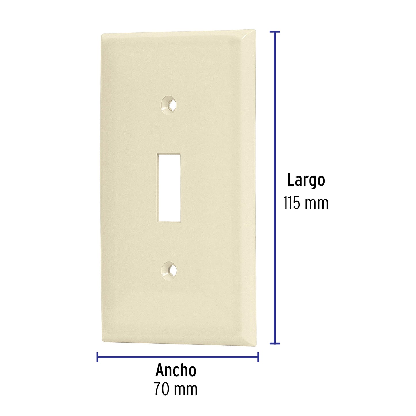 Placa de ABS para interruptor vertical, Standard, marfil PPAP-S 46415 MM00