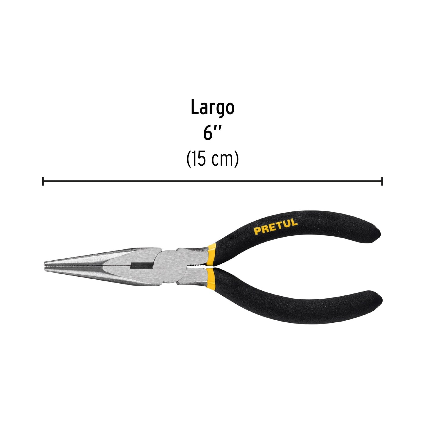 Pinza de punta y corte 6' mango de vinil, a granel, Pretul PPC-6PG 28158 MM0